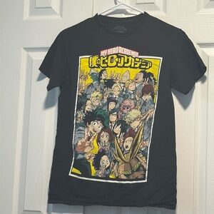 Funimation My Hero Academia Anime Black With Graphic Tshirt Size S Preowned